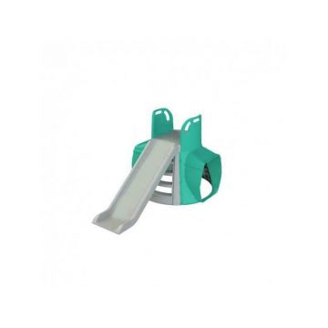 Tobogan copii, Mykids, cu tunel 01470/13 Verde Gri
