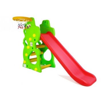 Tobogan mare multifunctional Dinozaur cu cos de baschet pentru copii LeanToys