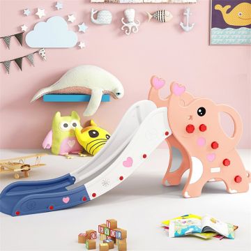 Tobogan Nichiduta Garden 2 in 1 cu cos de baschet Elephant Pink