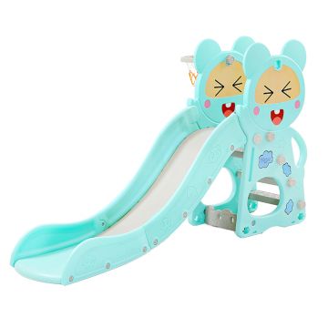 Tobogan Nichiduta Blue Happy Baby 2in1 cu cos de baschet