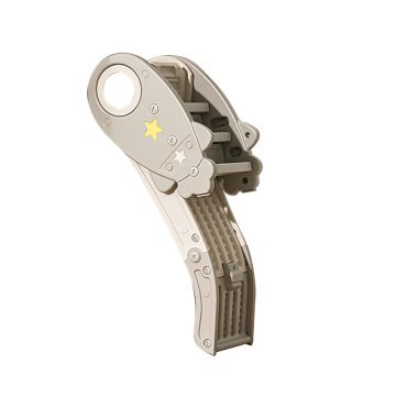 Tobogan pentru copii Moni Rocket Grey cu design pliabil,manere sustinere,margini rotunjite,lungime panta alunecare 108 cm,utilizare interiorexterior,greutate admisa 25 kg