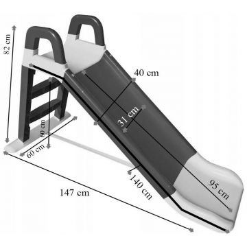 Tobogan pentru copii MyKids alb-verde 014018
