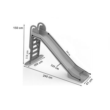 Tobogan pentru copii MyKids roz-alb 243 cm 01455022