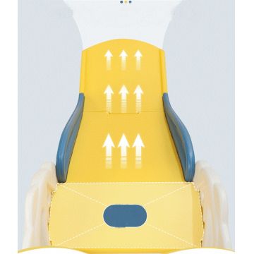 Tobogan pentru copii Nichiduta Garden Little White Dragon, de interiorexterior, design pliabil, cu mini-cos de baschet, prevazut cu scara, manere de sustinere, dimensiune 38 x 115 x 54 cm