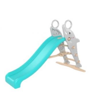 Tobogan pliabil pentru copii Pilsan Dolphin cu conectare la apa,utilizare interiorexterior,capacitate maxima 50 kg,varsta 2ani+